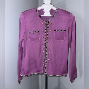 Misook Lavender Knit Top - szM (P22)